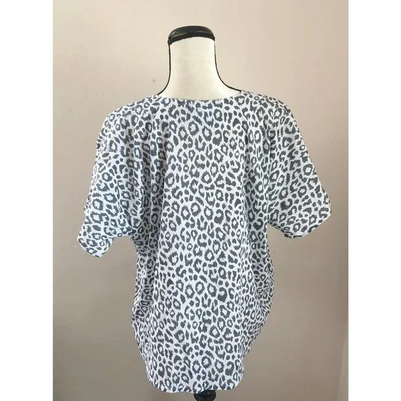 Emerson Fry India collection grey leopard button down shirt - Picture 5 of 6